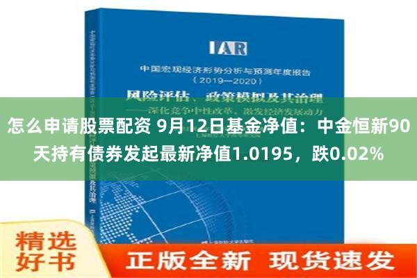 怎么申请股票配资 9月12日基金净值：中金恒新90天持有债券发起最新净值1.0195，跌0.02%