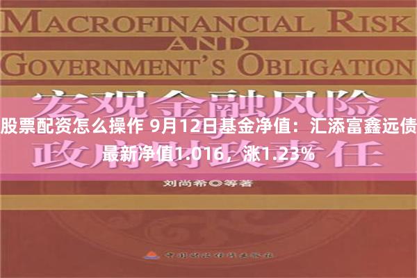 股票配资怎么操作 9月12日基金净值：汇添富鑫远债最新净值1.016，涨1.23%