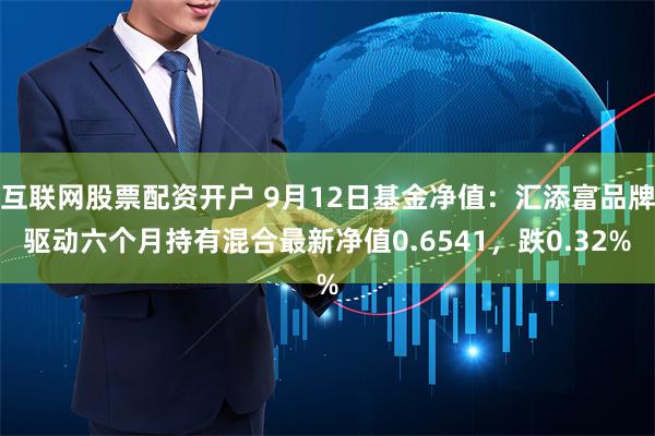 互联网股票配资开户 9月12日基金净值：汇添富品牌驱动六个月持有混合最新净值0.6541，跌0.32%