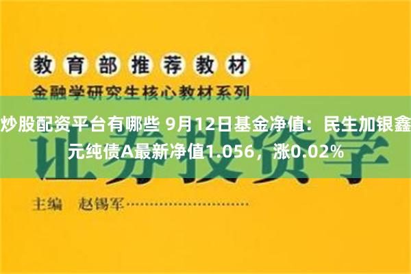 炒股配资平台有哪些 9月12日基金净值：民生加银鑫元纯债A最新净值1.056，涨0.02%