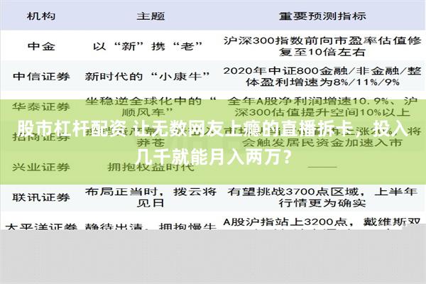 股市杠杆配资 让无数网友上瘾的直播拆卡，投入几千就能月入两万？