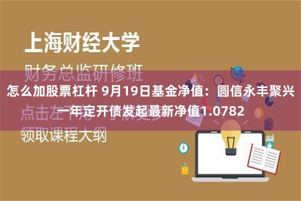 怎么加股票杠杆 9月19日基金净值：圆信永丰聚兴一年定开债发起最新净值1.0782