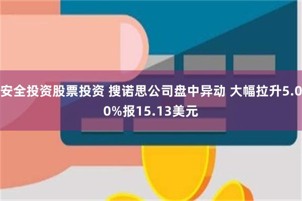 安全投资股票投资 搜诺思公司盘中异动 大幅拉升5.00%报15.13美元