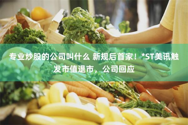 专业炒股的公司叫什么 新规后首家！*ST美讯触发市值退市，公司回应