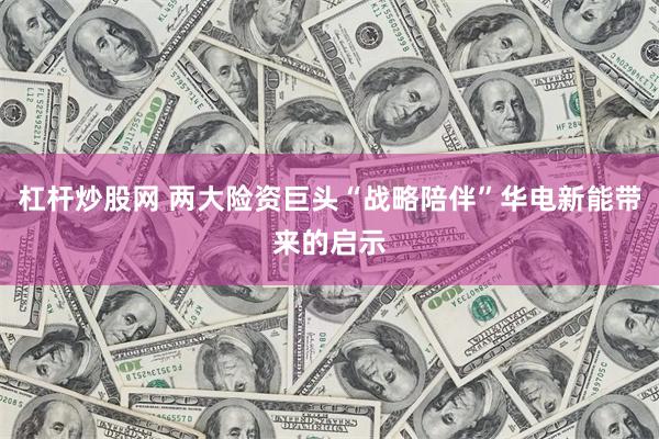 杠杆炒股网 两大险资巨头“战略陪伴”华电新能带来的启示
